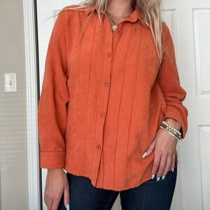 Vintage Suede Orange Shacket